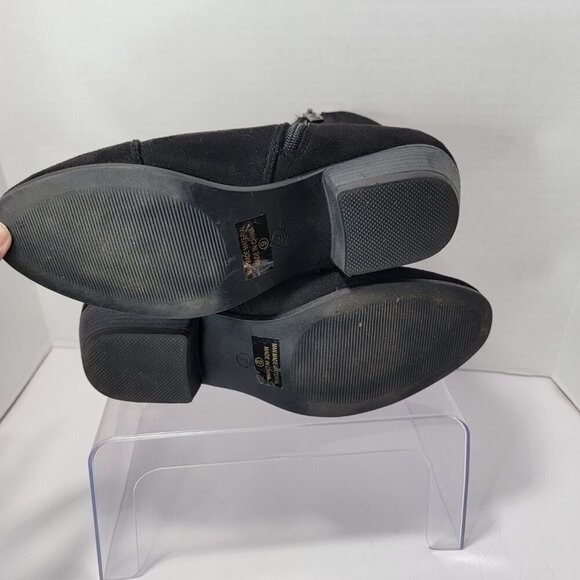 Women Nature Breeze Womens 9 Vegan Faux Suede Tasseled Zipper Bootie Ankle Boot - Picture 9 of 10